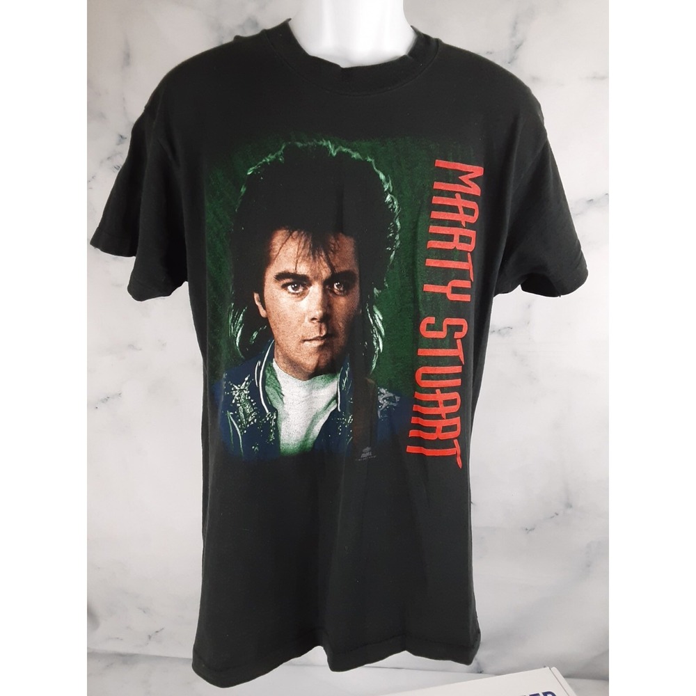 Vintage Marty Stuart 1990s black men's T-shirt size Xlarge XL